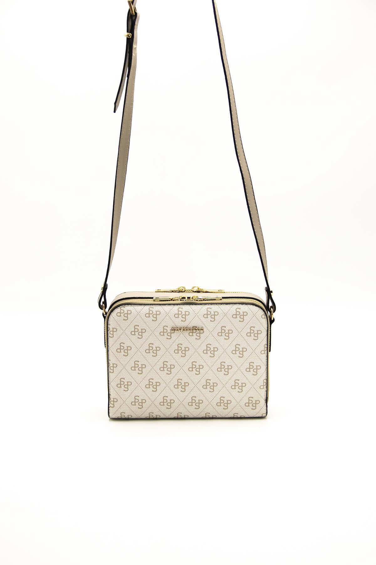 Silver & Polo Bej - Kum SP888 Kadın Çapraz Çanta