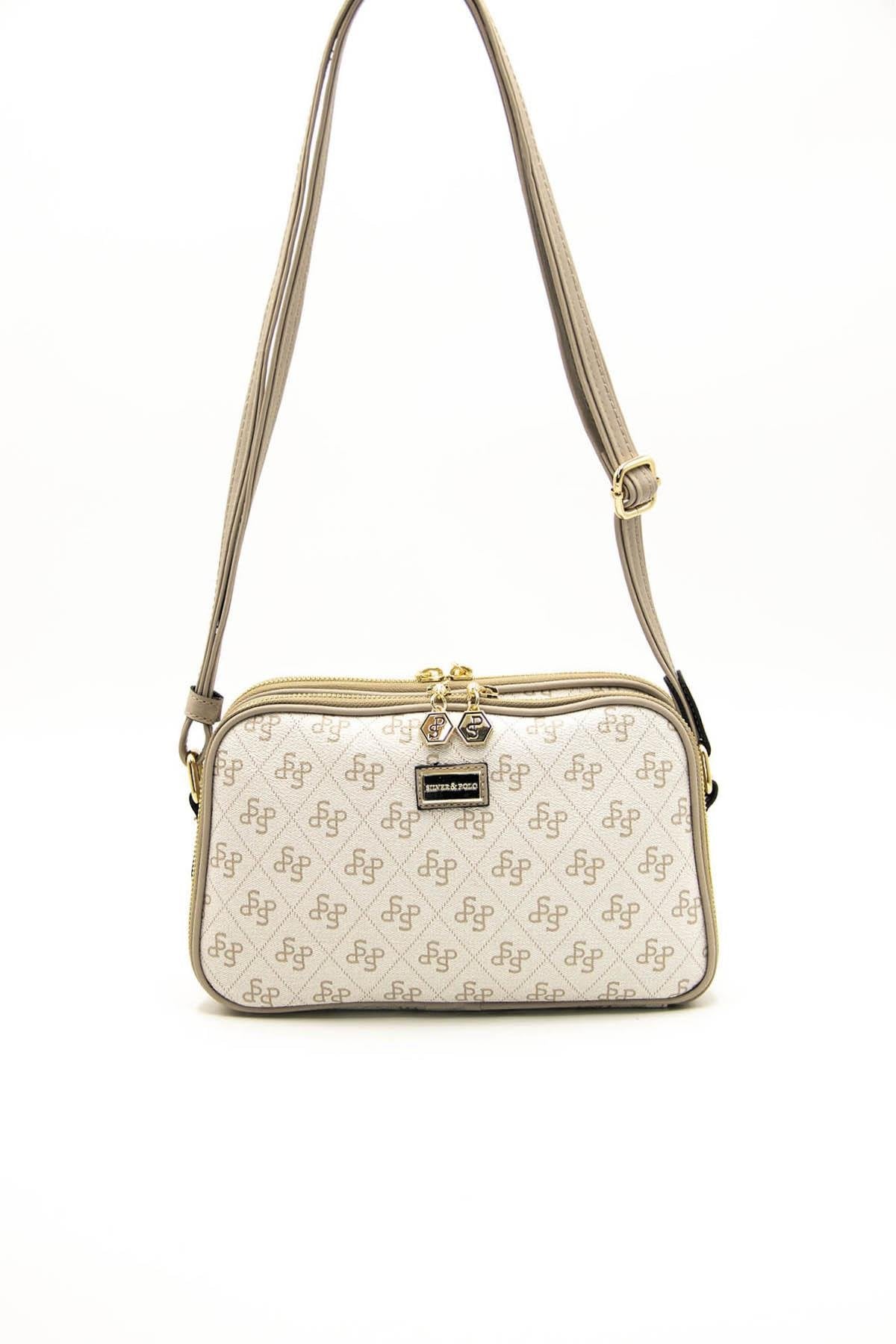 Silver & Polo Bej - Kum SP899 Kadın Çapraz Çanta