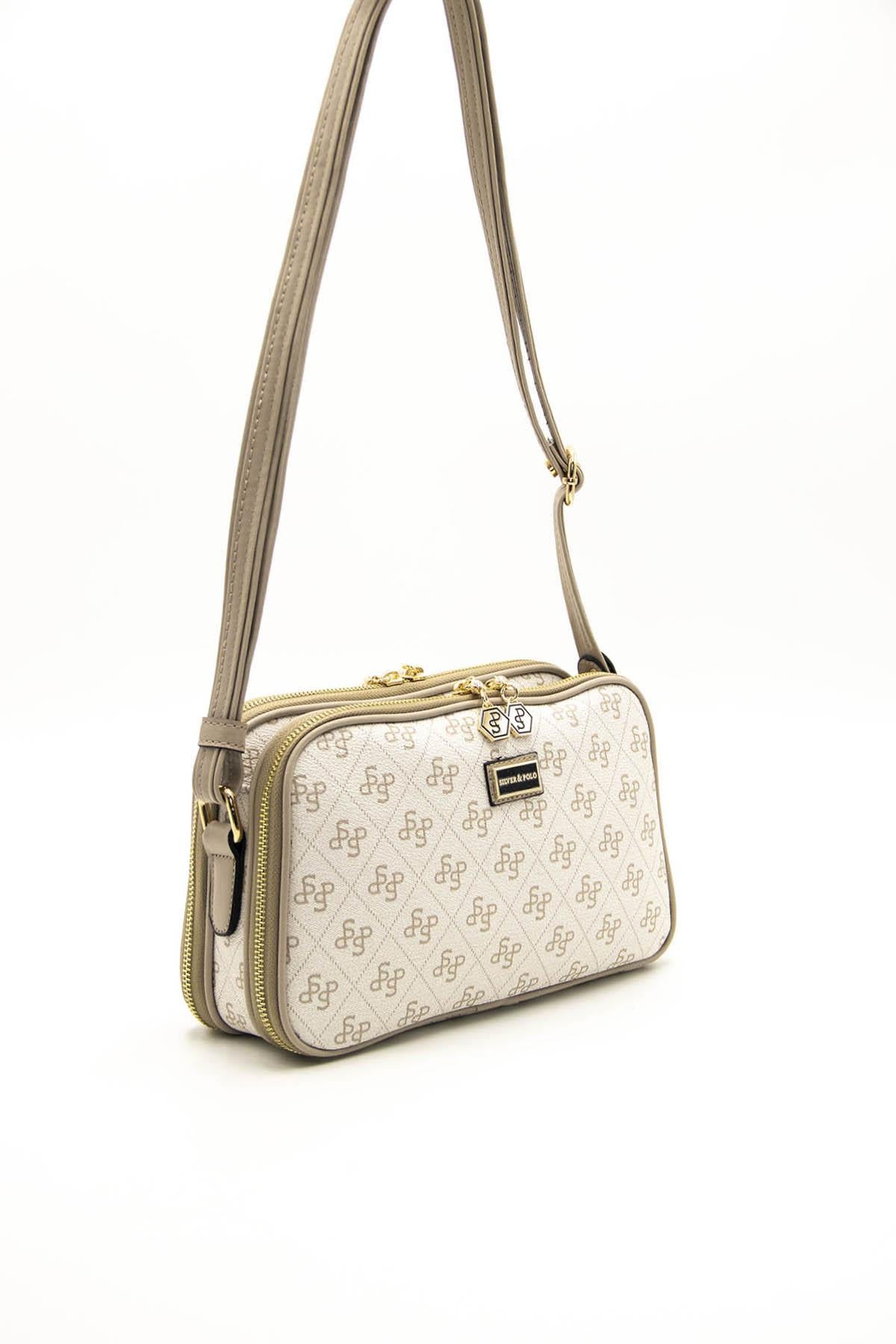 Silver & Polo Bej - Kum SP899 Kadın Çapraz Çanta