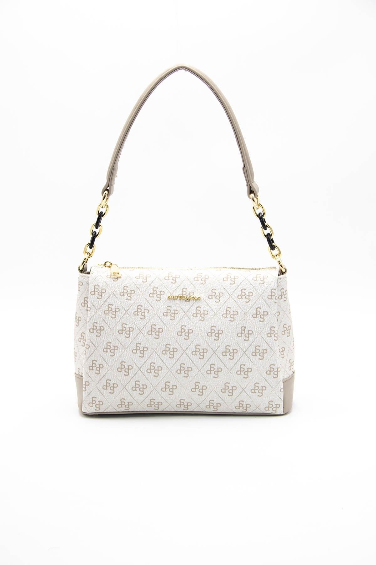 Silver & Polo Bej - Kum SP910 Kadın Çapraz Çanta