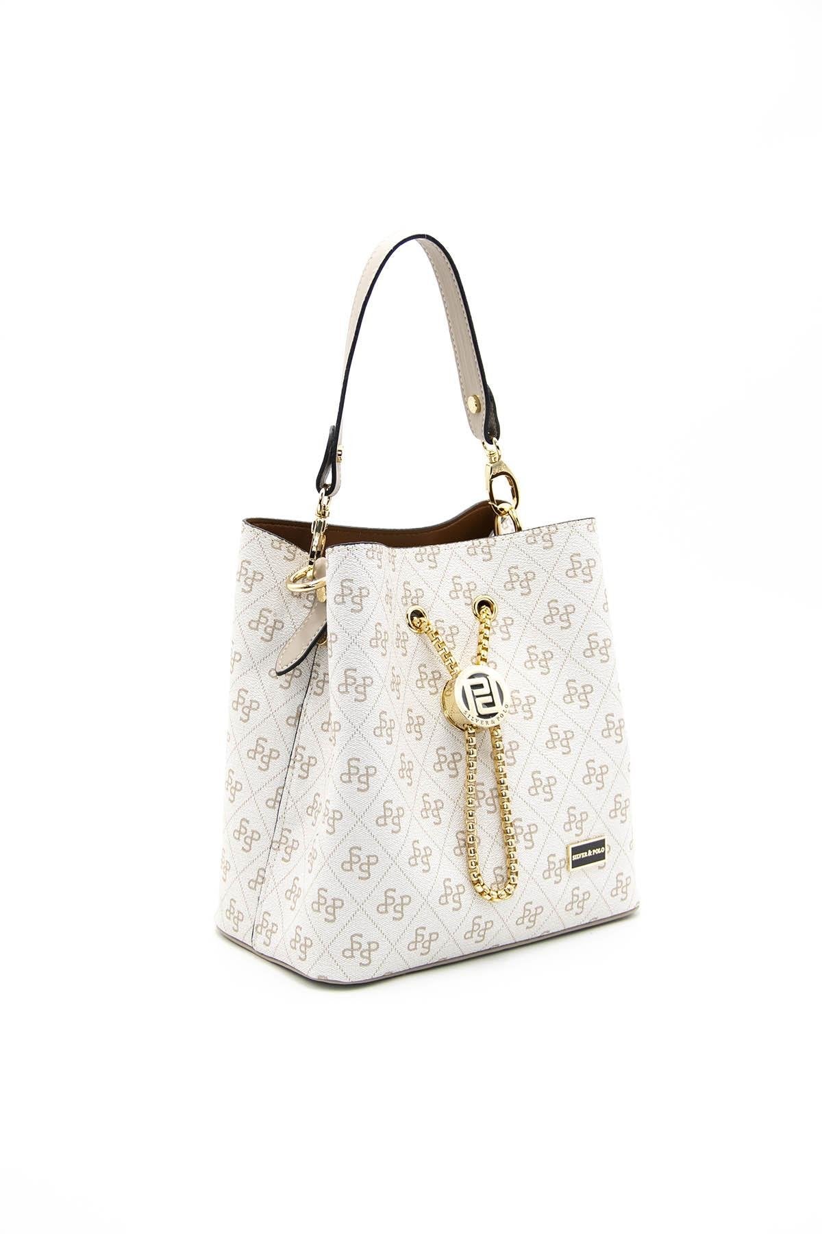 Silver & Polo Bej - Kum SP967 Kadın Çapraz Çanta