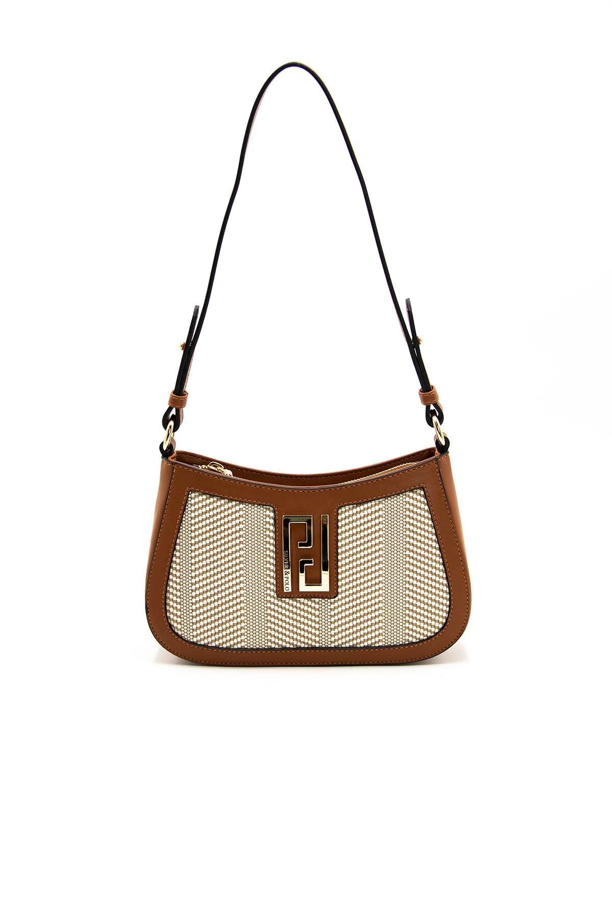 Silver & Polo Bej - Taba SP1132 Kadın Çapraz Çanta