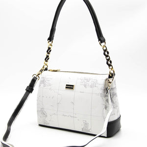 Silver & Polo Beyaz - Antrasit SP910 Kadın Çapraz Çanta