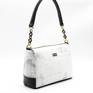 Silver & Polo Beyaz - Antrasit SP910 Kadın Çapraz Çanta