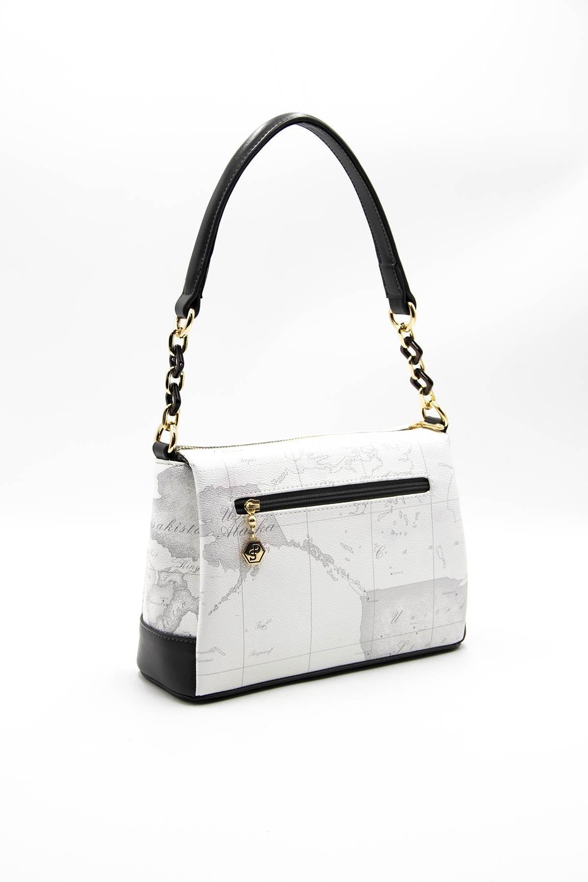 Silver & Polo Beyaz - Antrasit SP910 Kadın Çapraz Çanta