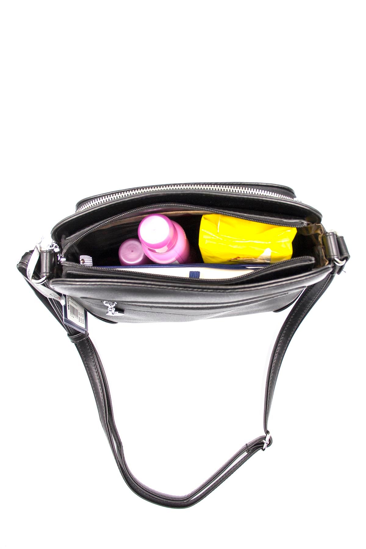 Silver & Polo Kahve - Siyah SP364 Kadın Çapraz Çanta