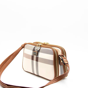 Silver & Polo Krem - Taba SP899 Kadın Çapraz Çanta