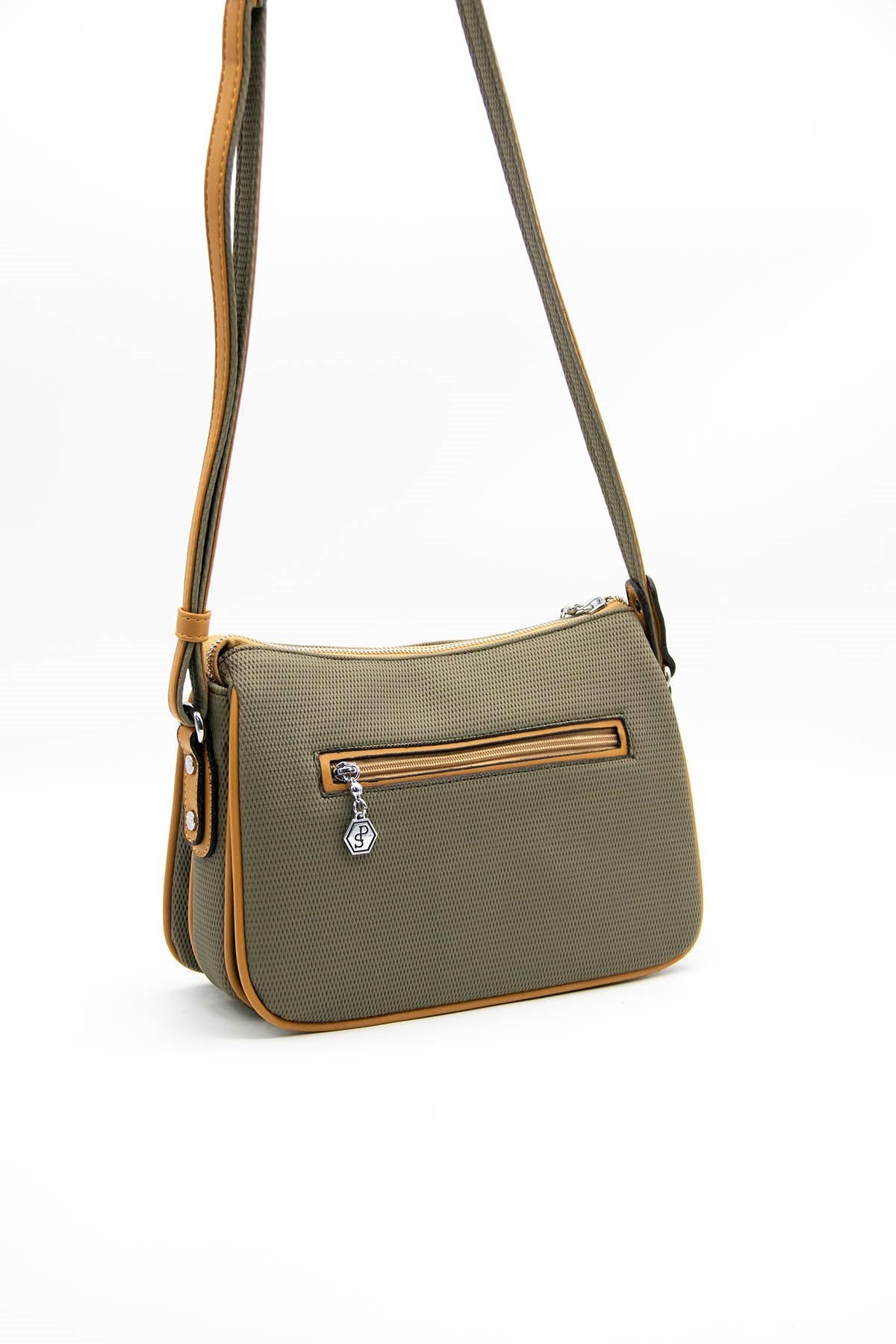 Silver & Polo L.haki - Camel SP818 Kadın Çapraz Çanta