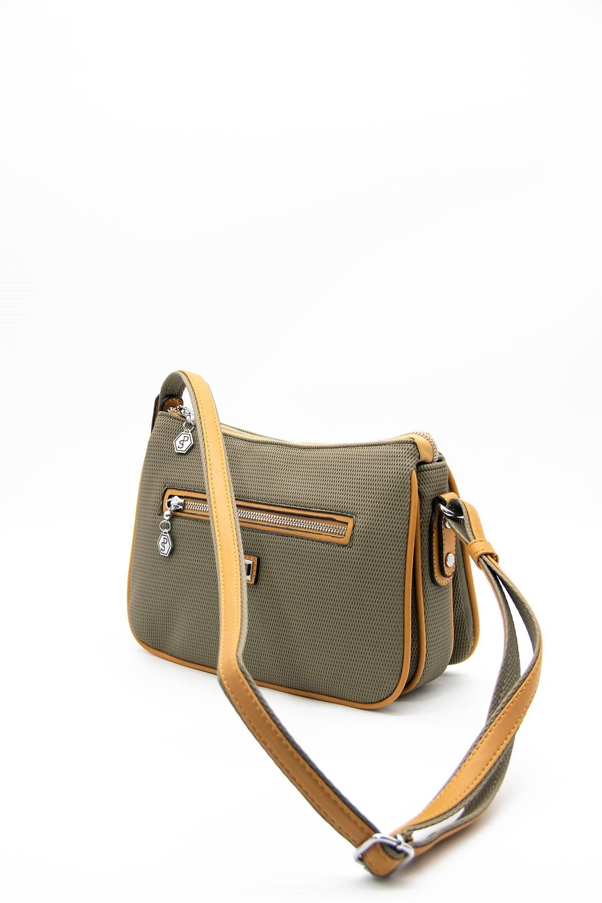 Silver & Polo L.haki - Camel SP818 Kadın Çapraz Çanta