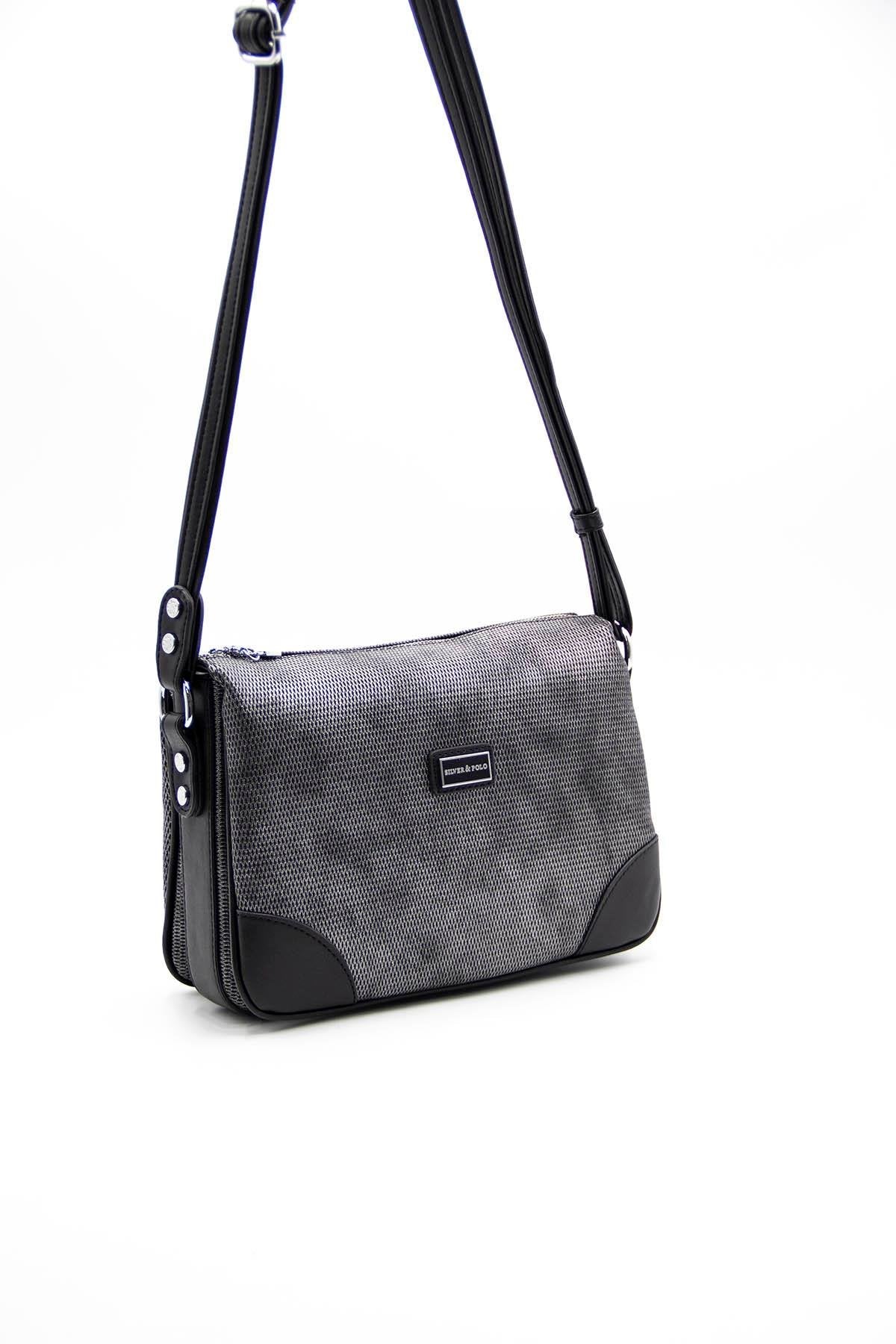 Silver & Polo M.gümüş - Siyah SP784 Kadın Çapraz Çanta