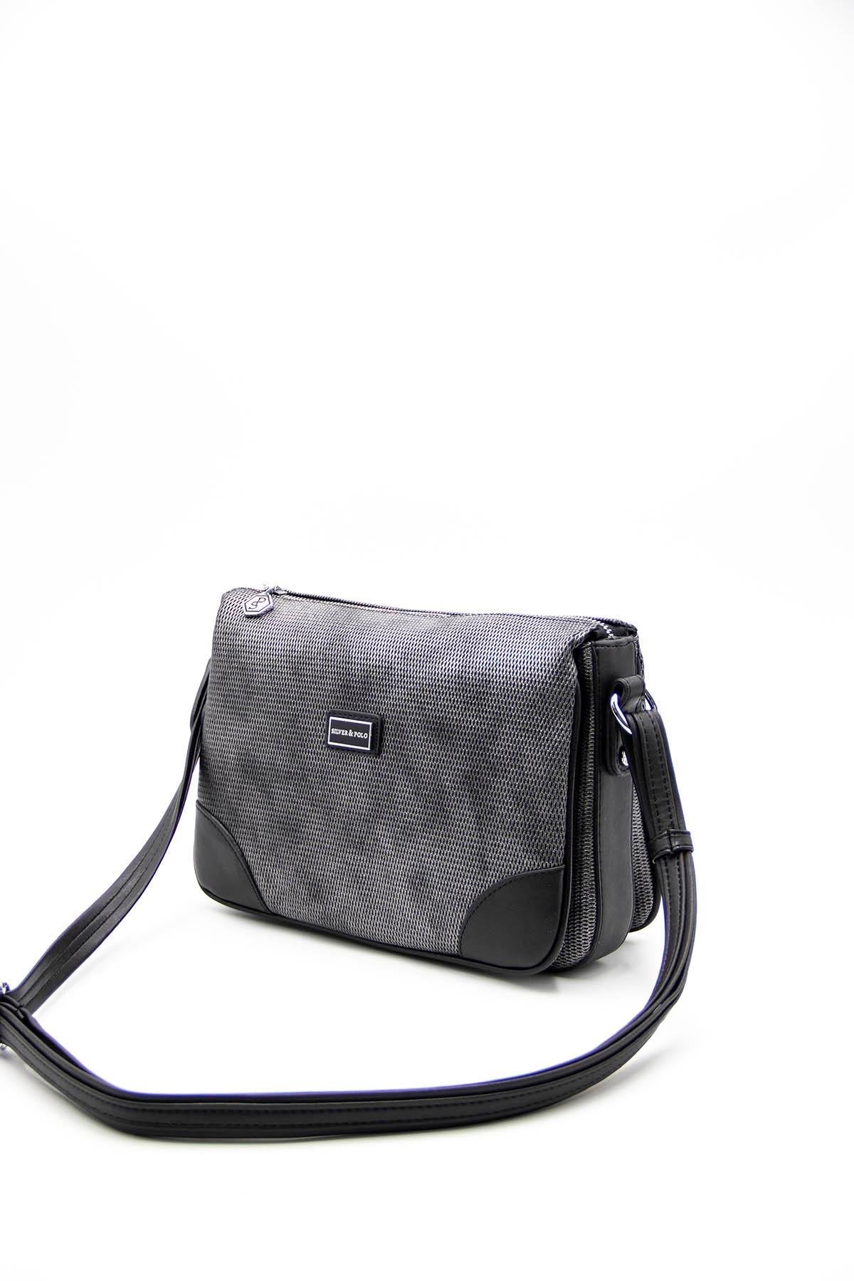 Silver & Polo M.gümüş - Siyah SP784 Kadın Çapraz Çanta