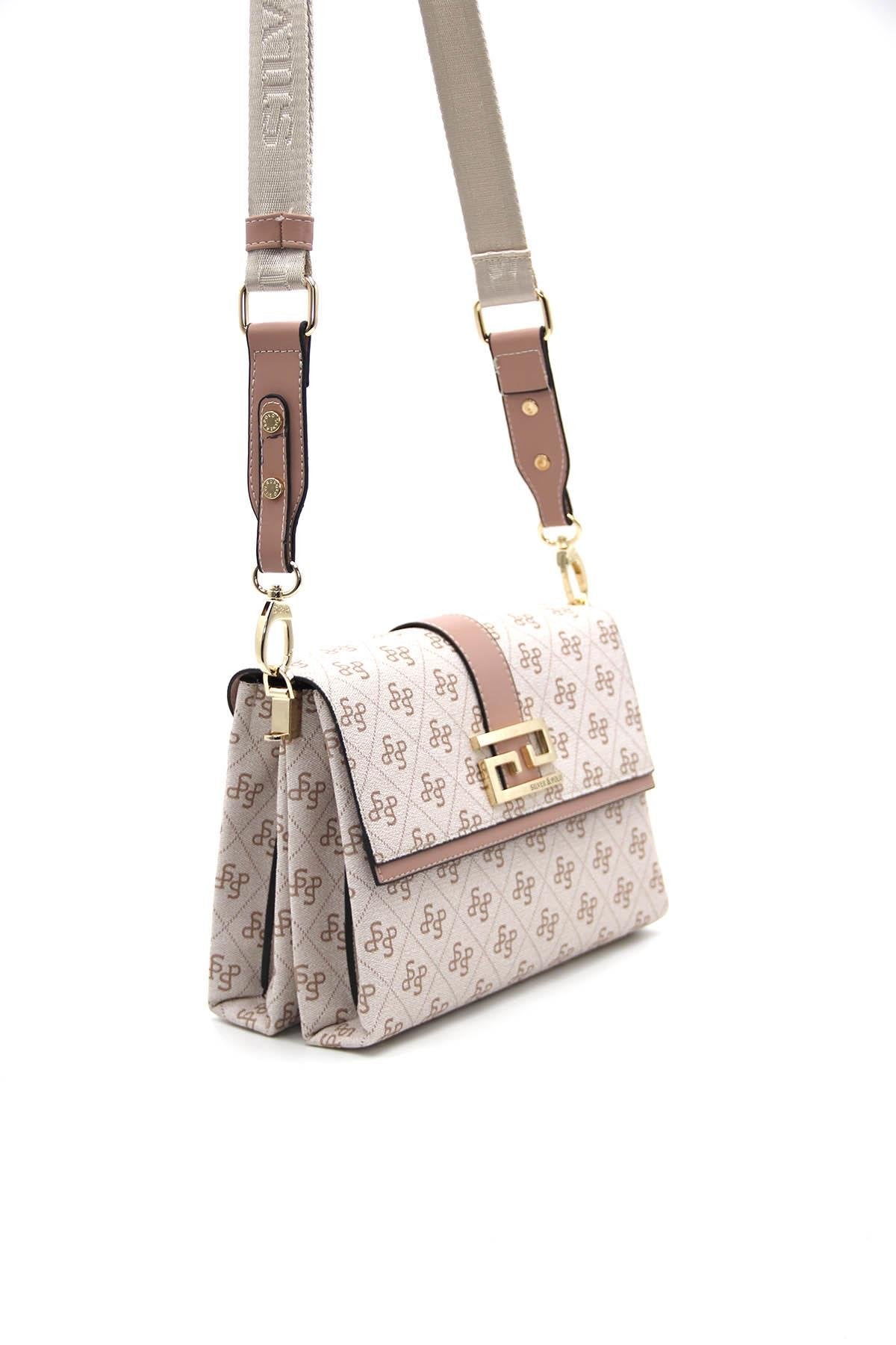 Silver & Polo Pembe - Somon SP1009 Kadın Çapraz Çanta