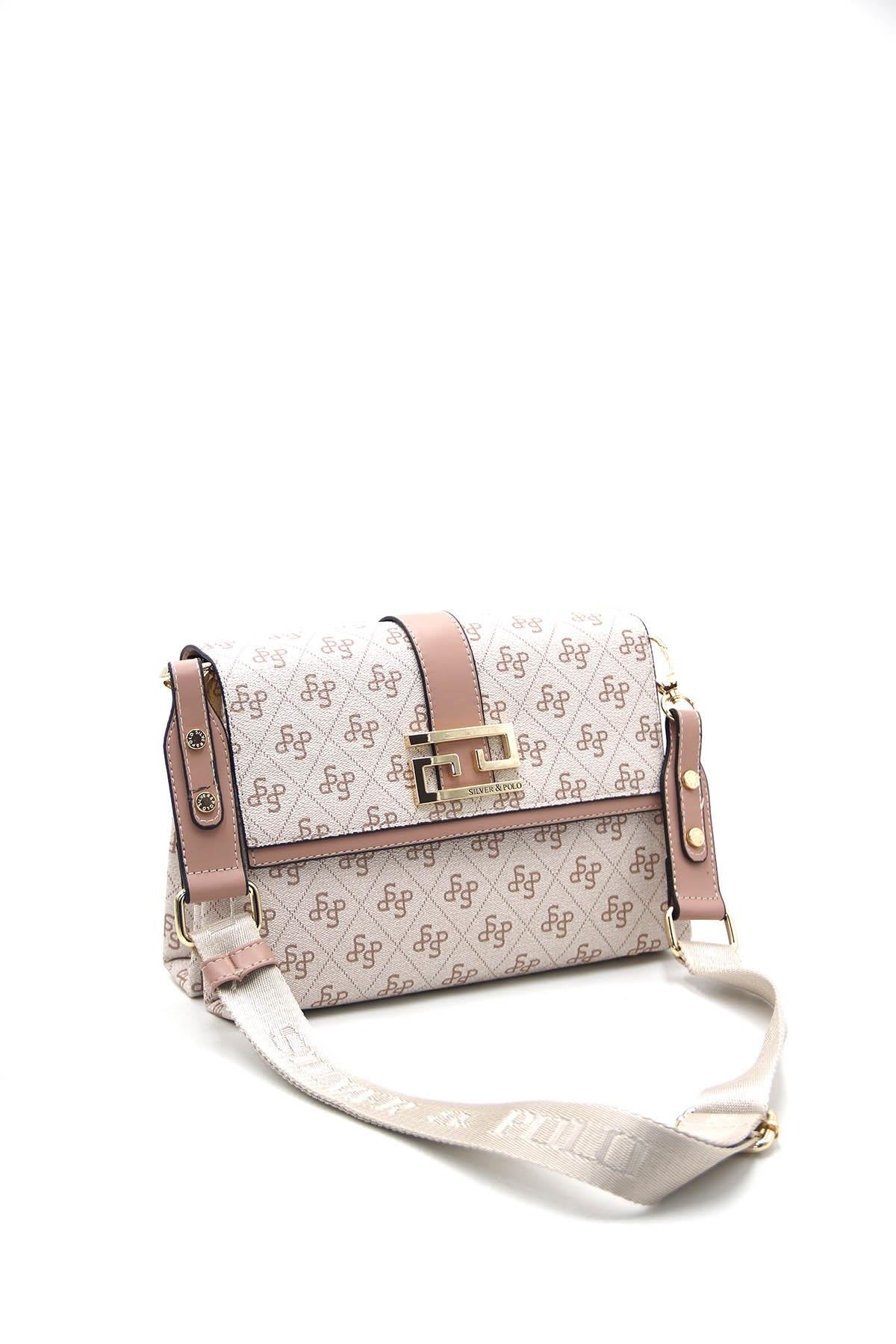 Silver & Polo Pembe - Somon SP1009 Kadın Çapraz Çanta