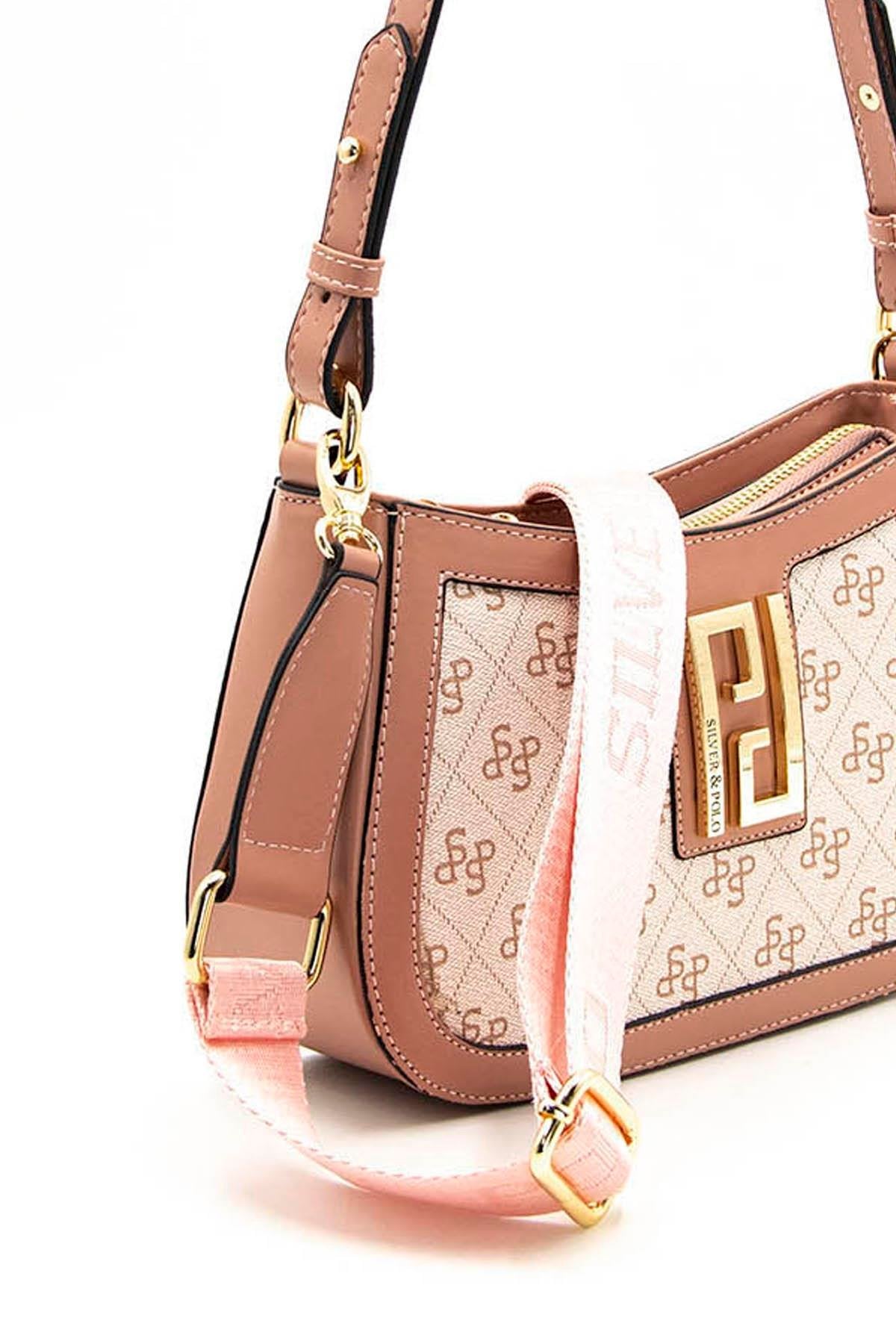 Silver & Polo Pembe - Somon SP1132 Kadın Çapraz Çanta