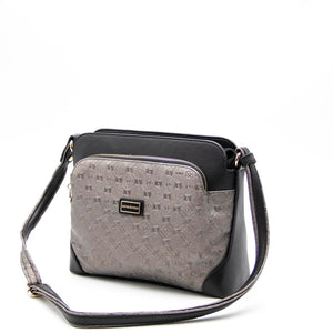 Silver & Polo Platin - Siyah SP364 Kadın Çapraz Çanta