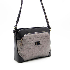 Silver & Polo Platin - Siyah SP364 Kadın Çapraz Çanta