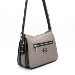 Silver & Polo Platin - Siyah SP818 Kadın Çapraz Çanta