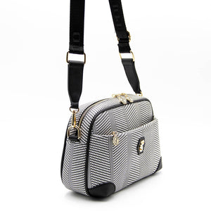Silver & Polo Siyah Beyaz - Siyah SP1094 Kadın Çapraz Çanta