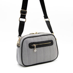 Silver & Polo Siyah Beyaz - Siyah SP1094 Kadın Çapraz Çanta