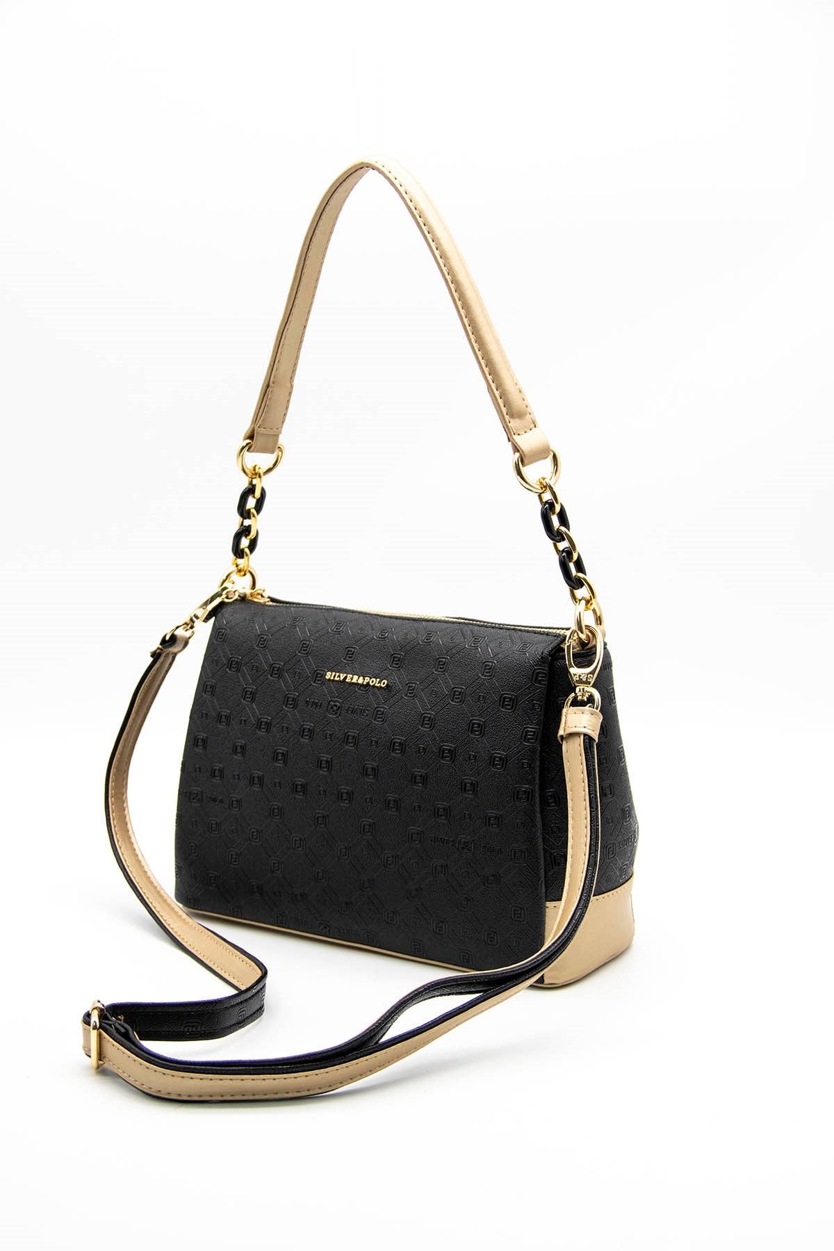 Silver & Polo Siyah - S.nut SP910 Kadın Çapraz Çanta