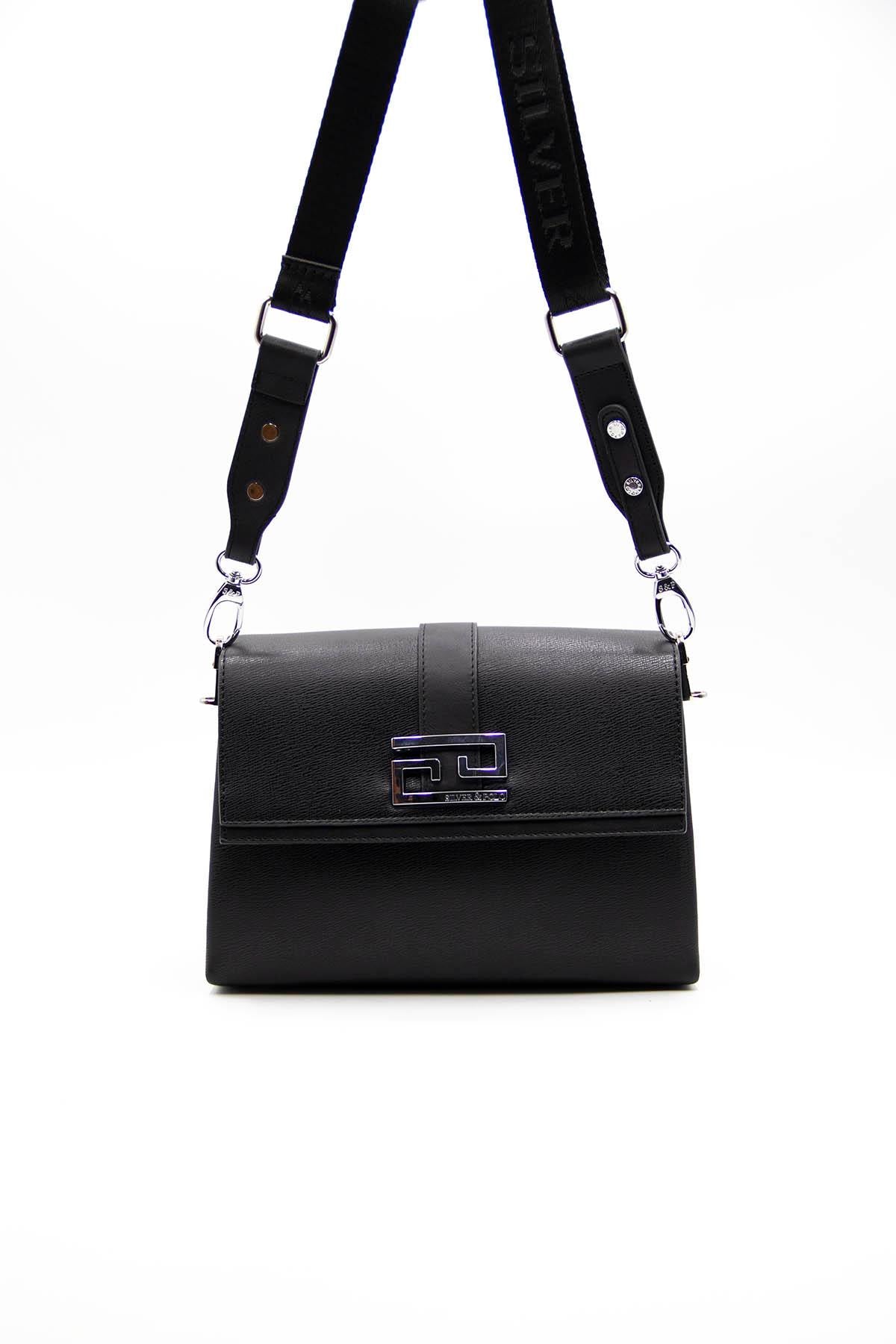Silver & Polo Siyah - Siyah SP1009 Kadın Çapraz Çanta