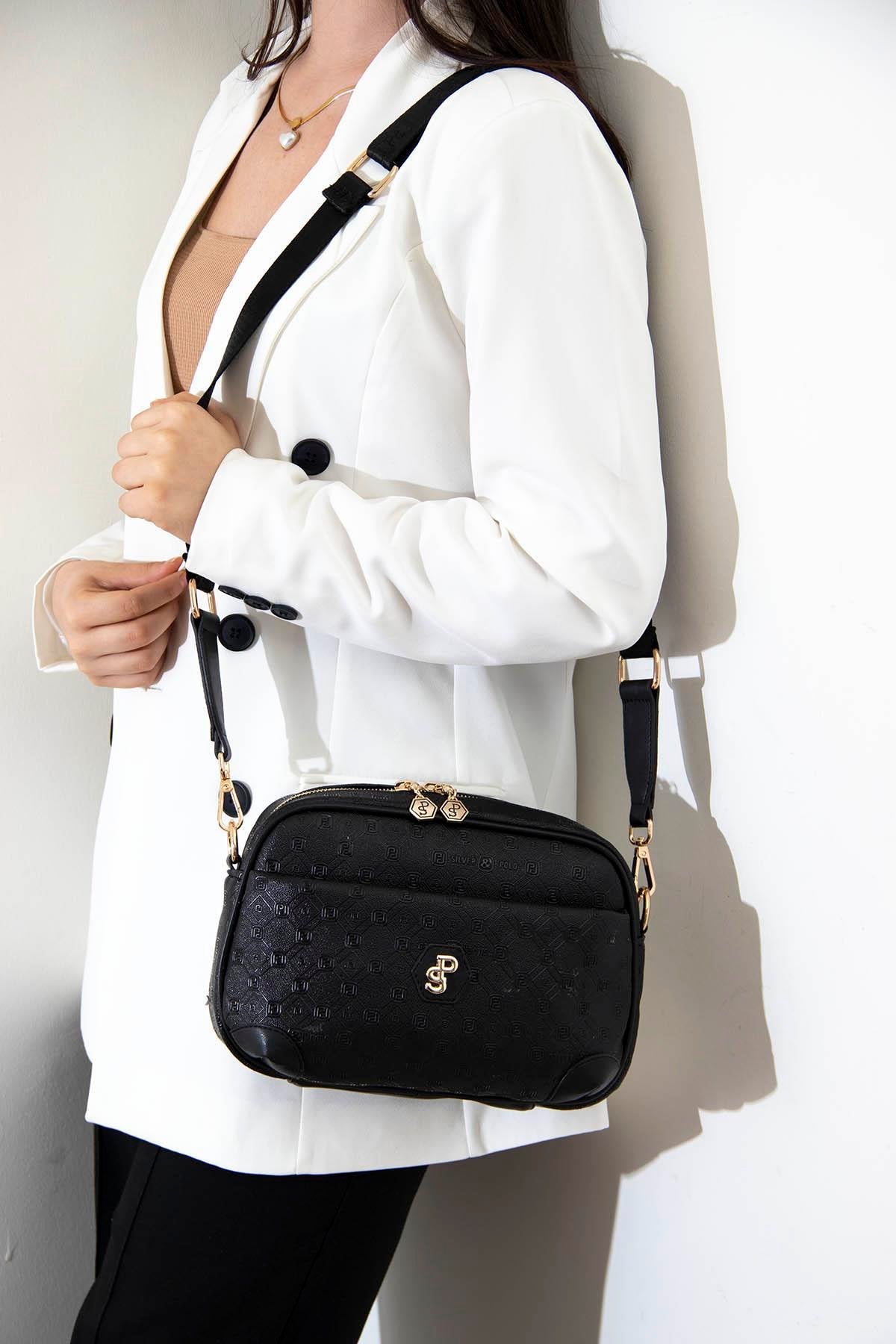 Silver & Polo Siyah - Siyah SP1094 Kadın Çapraz Çanta