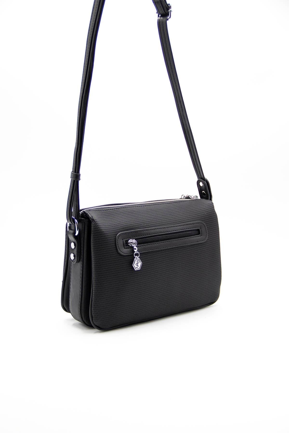Silver & Polo Siyah - Siyah SP784 Kadın Çapraz Çanta