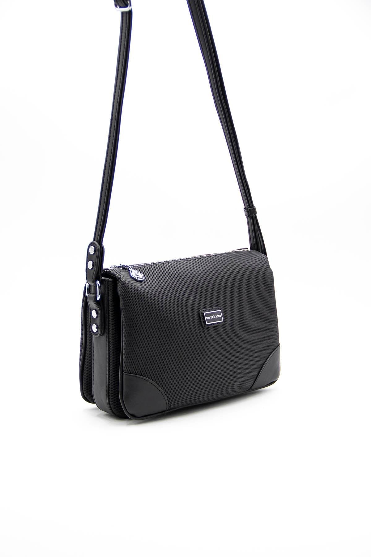 Silver & Polo Siyah - Siyah SP784 Kadın Çapraz Çanta