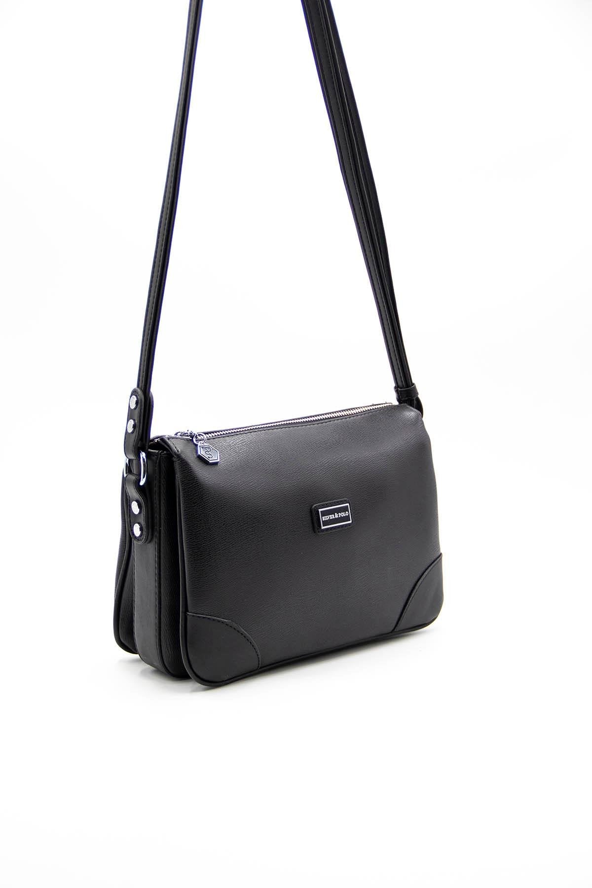 Silver & Polo Siyah - Siyah SP784 Kadın Çapraz Çanta