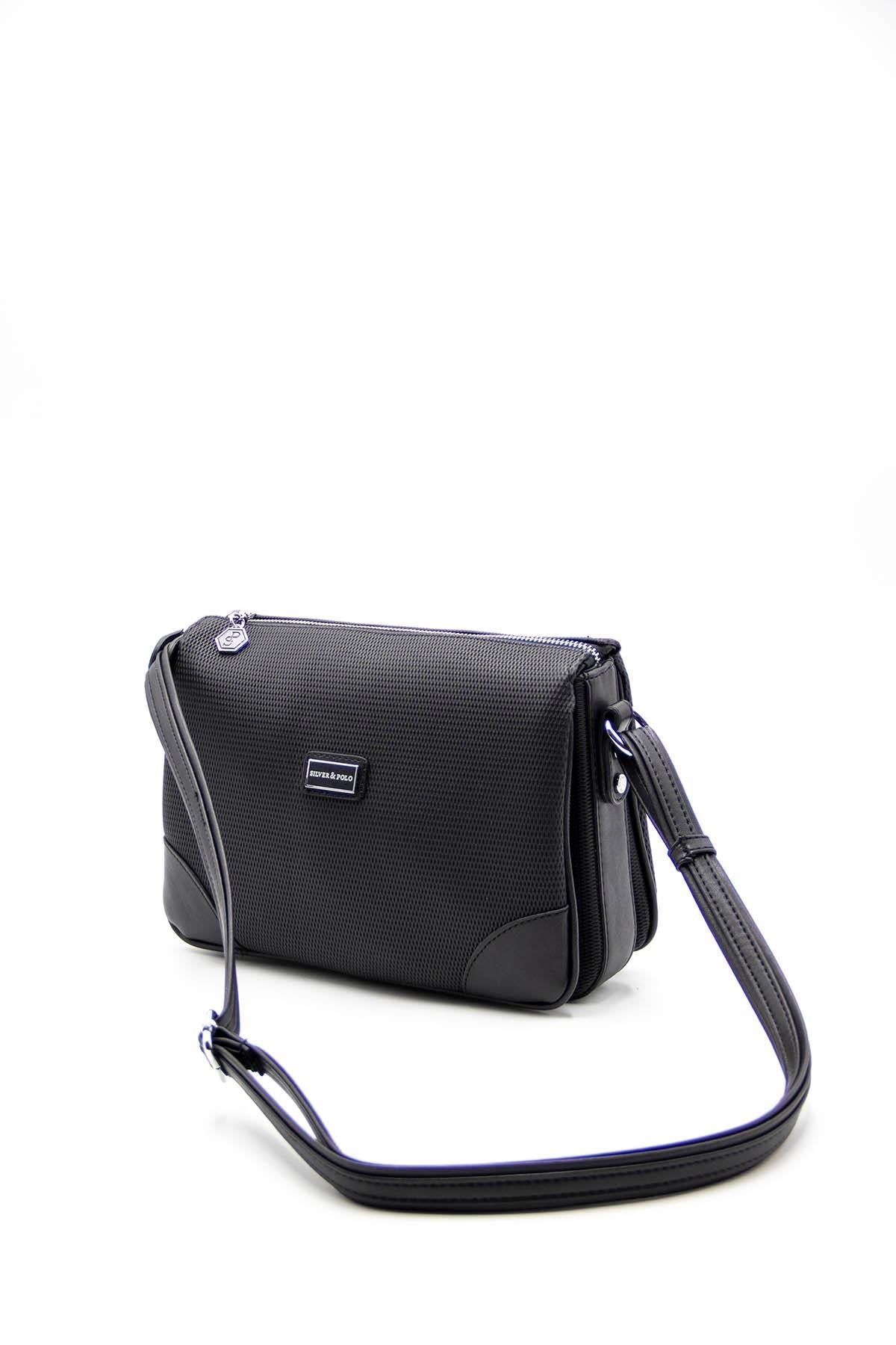 Silver & Polo Siyah - Siyah SP784 Kadın Çapraz Çanta