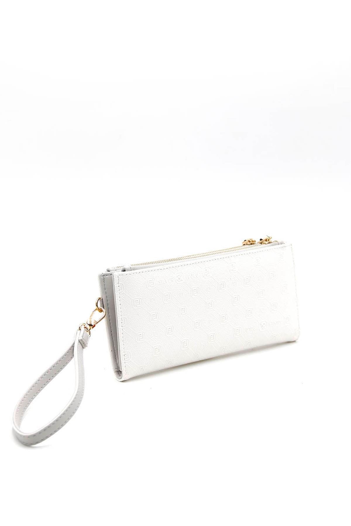 Silver & Polo Beyaz - A.gri SP1046 Kadın Cüzdan & Kartlık