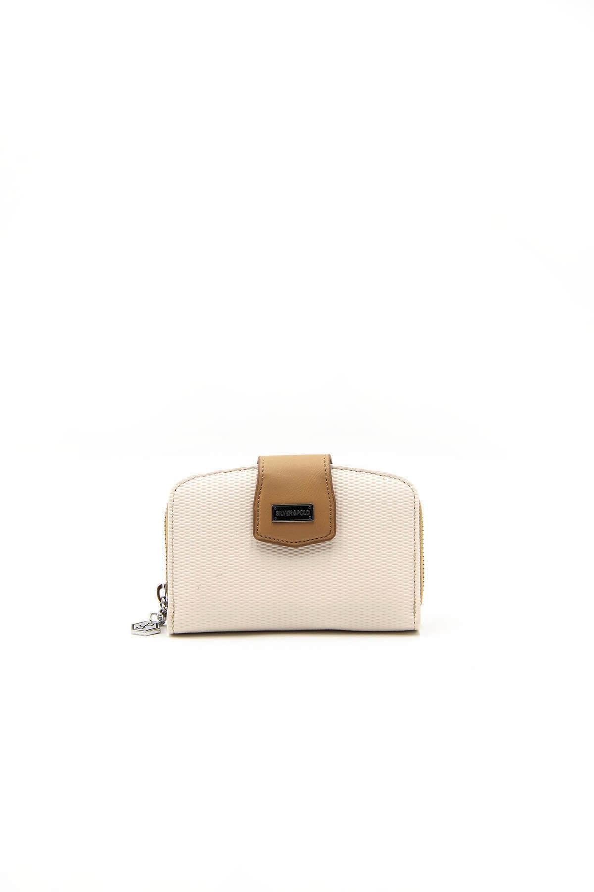 Silver & Polo Bej - A.Taba SP874 Kadın Cüzdan & Kartlık