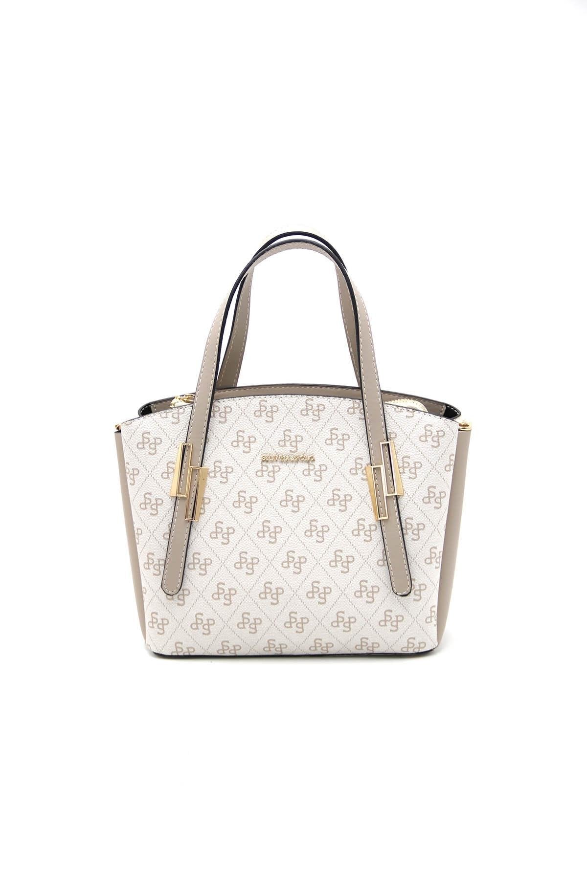 Silver & Polo Bej - Kum SP1021 Kadın El Çantası