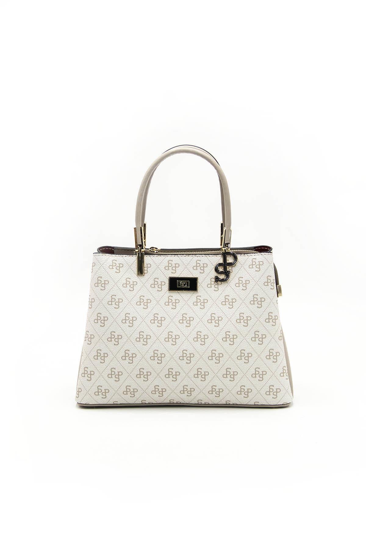 Silver & Polo Bej - Kum SP1098 Kadın El Çantası