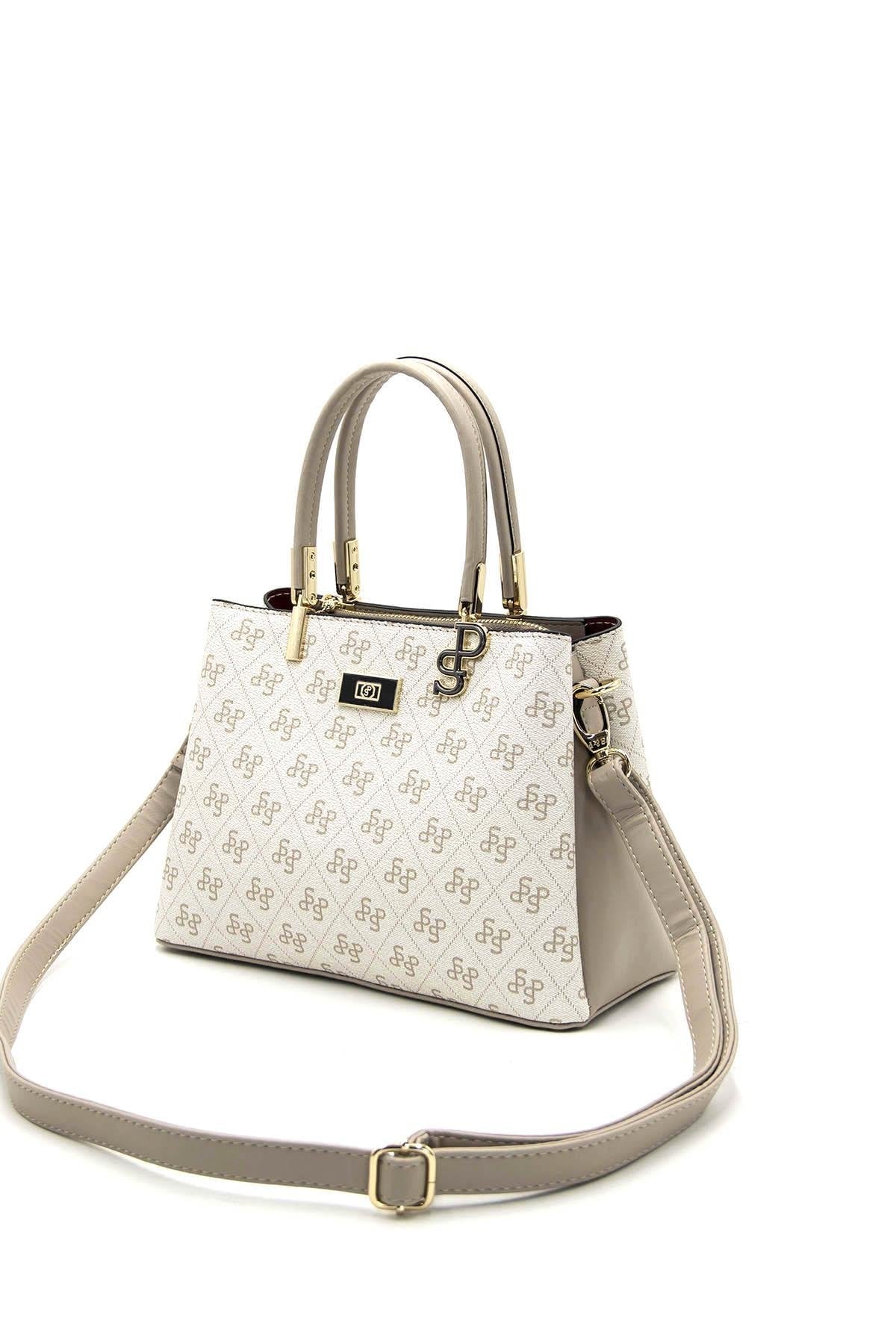 Silver & Polo Bej - Kum SP1098 Kadın El Çantası