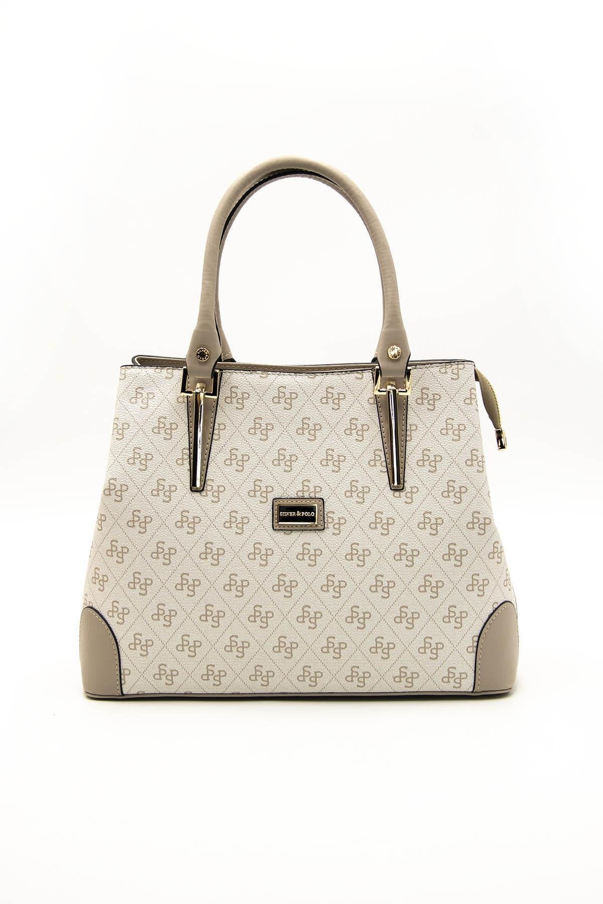 Silver & Polo Bej - Kum SP667 Kadın El Çantası