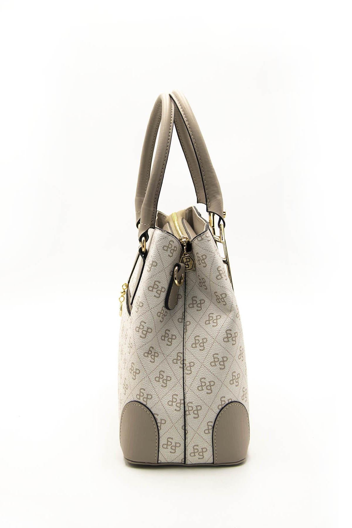 Silver & Polo Bej - Kum SP667 Kadın El Çantası