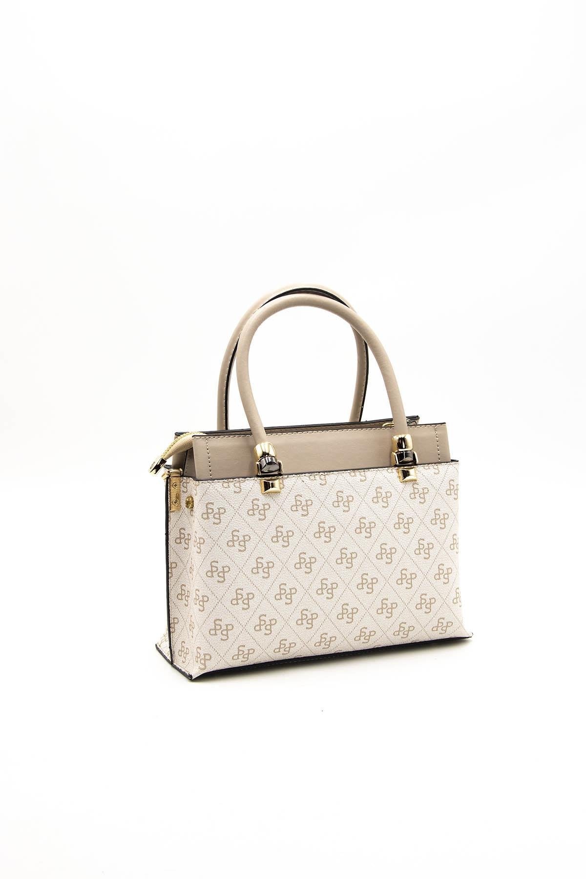 Silver & Polo Bej - Kum SP826 Kadın El Çantası