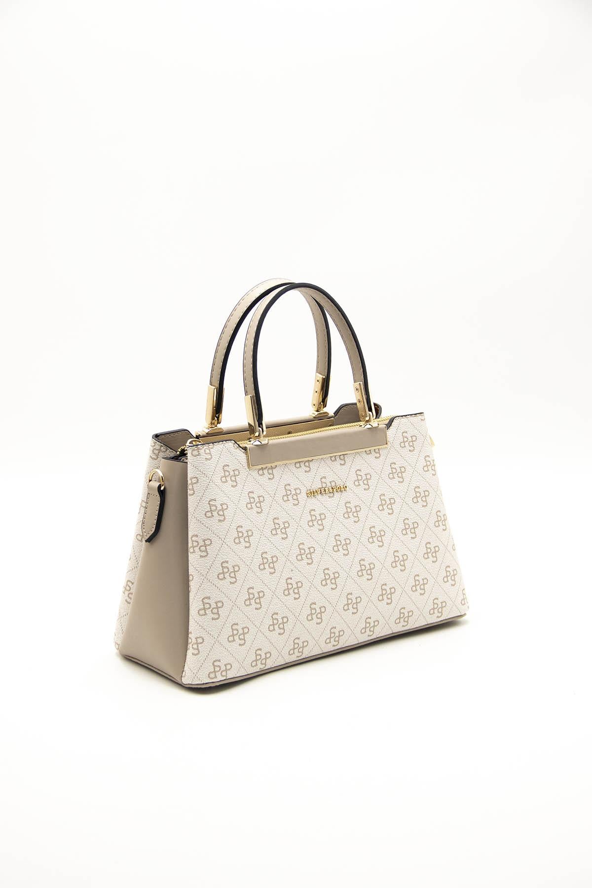 Silver & Polo Bej - Kum SP913 Kadın El Çantası