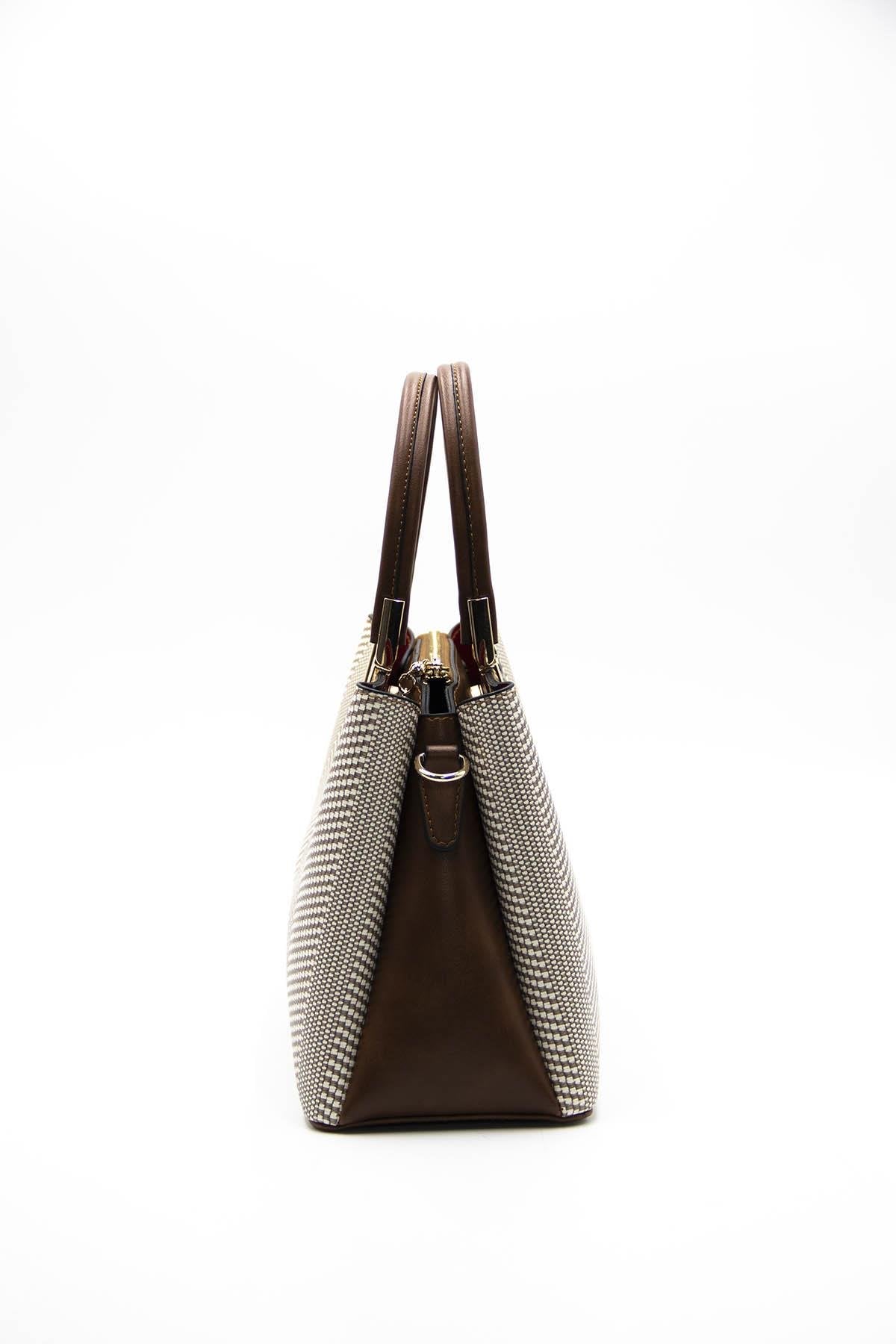 Silver & Polo Bej - Taba SP1098 Kadın El Çantası