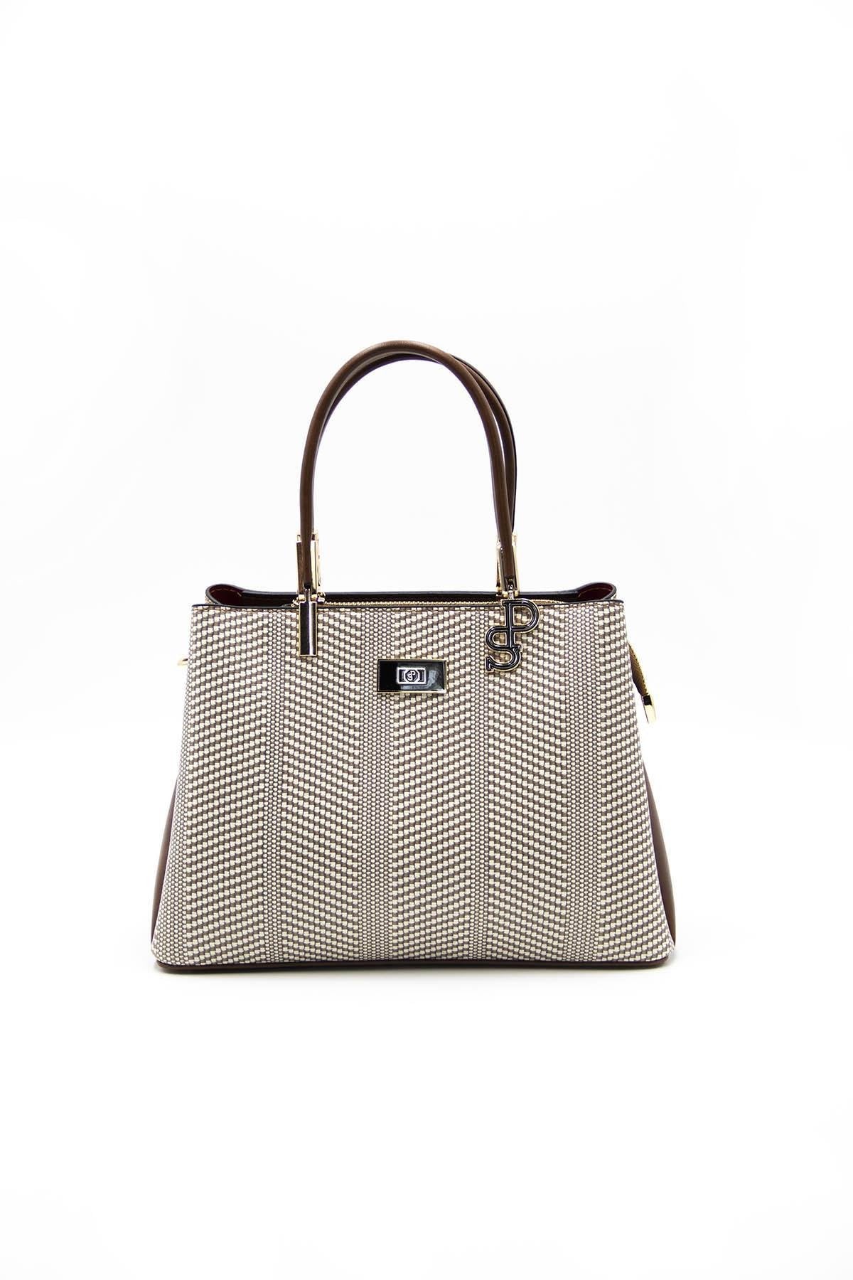 Silver & Polo Bej - Taba SP1098 Kadın El Çantası