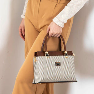 Silver & Polo Bej - Taba SP826 Kadın El Çantası