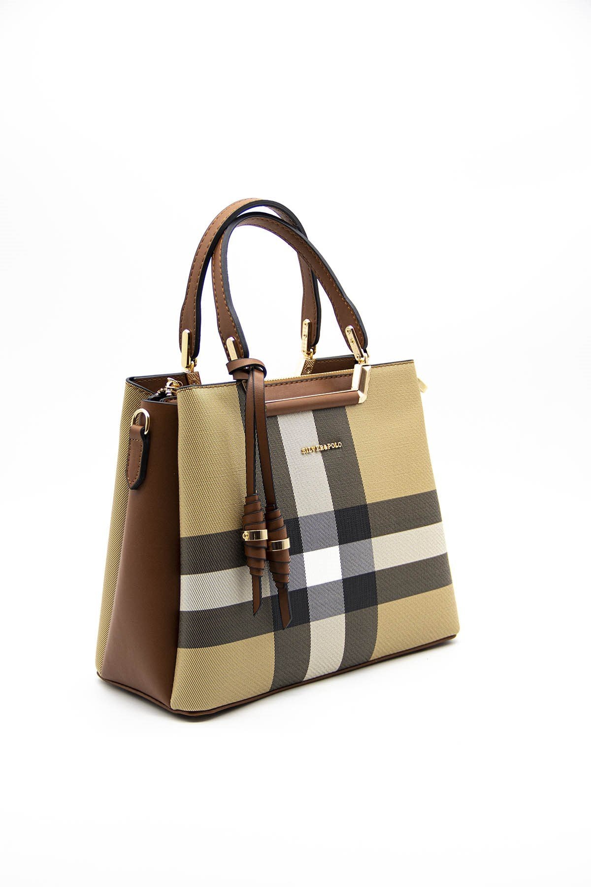 Silver & Polo Bej - Taba SP969 Kadın El Çantası