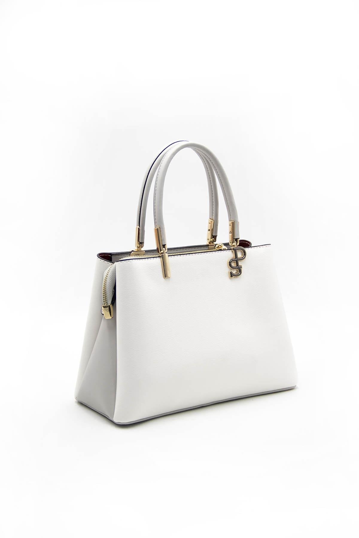 Silver & Polo Beyaz - A.gri SP1098 Kadın El Çantası