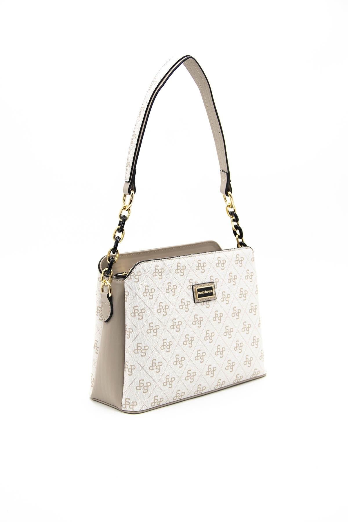 Silver & Polo Bej - Kum SP937 Kadın Omuz Çantası