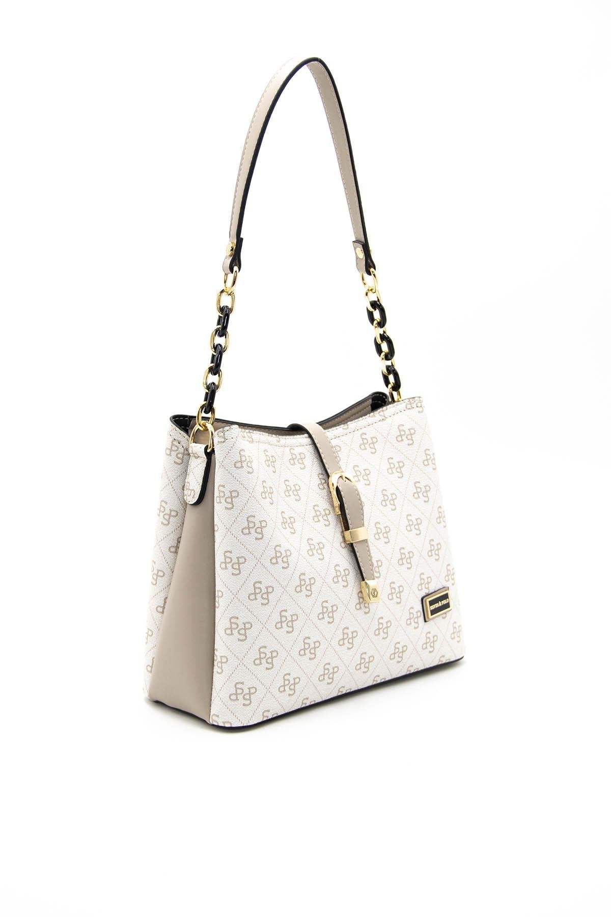 Silver & Polo Bej - Kum SP974 Kadın Omuz Çantası