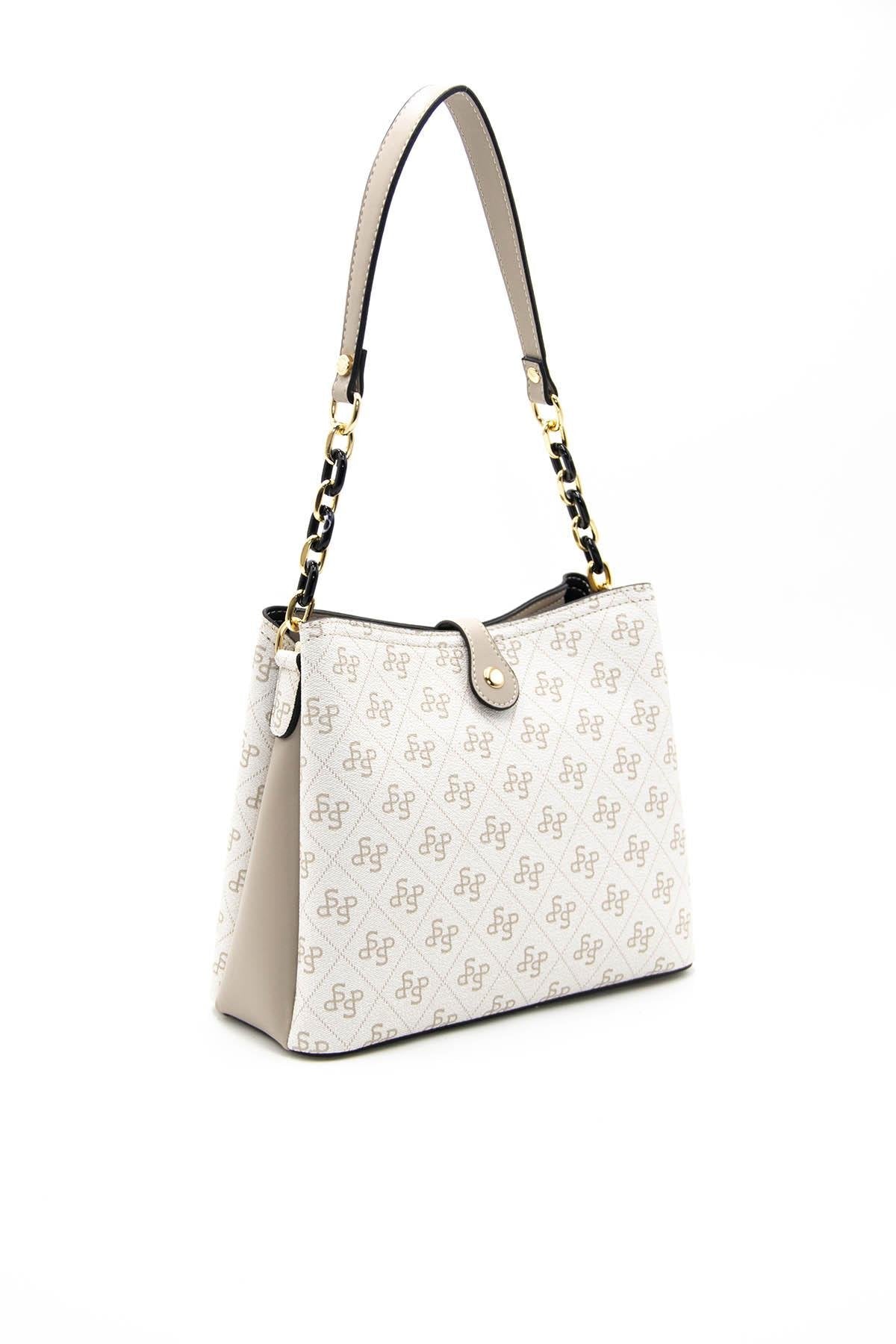 Silver & Polo Bej - Kum SP974 Kadın Omuz Çantası