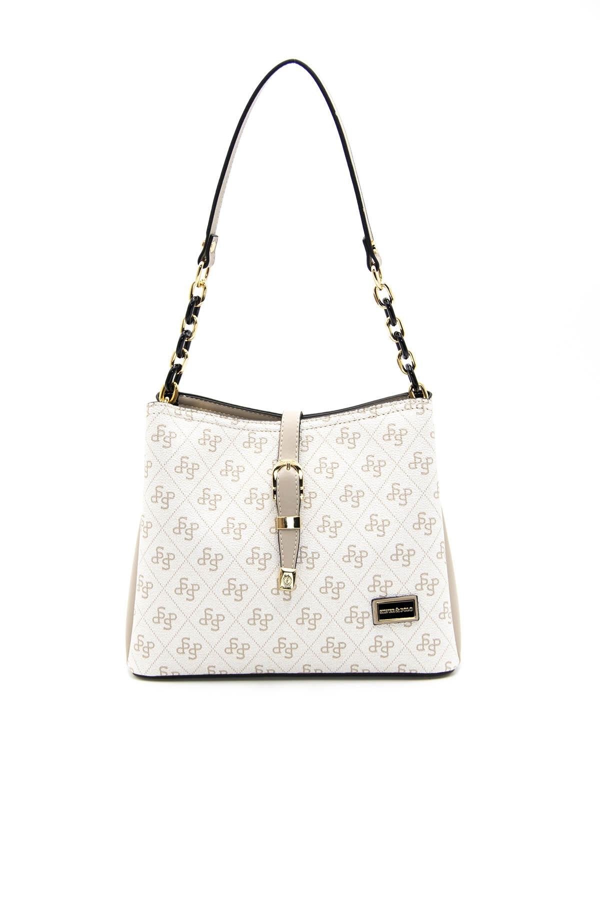 Silver & Polo Bej - Kum SP974 Kadın Omuz Çantası