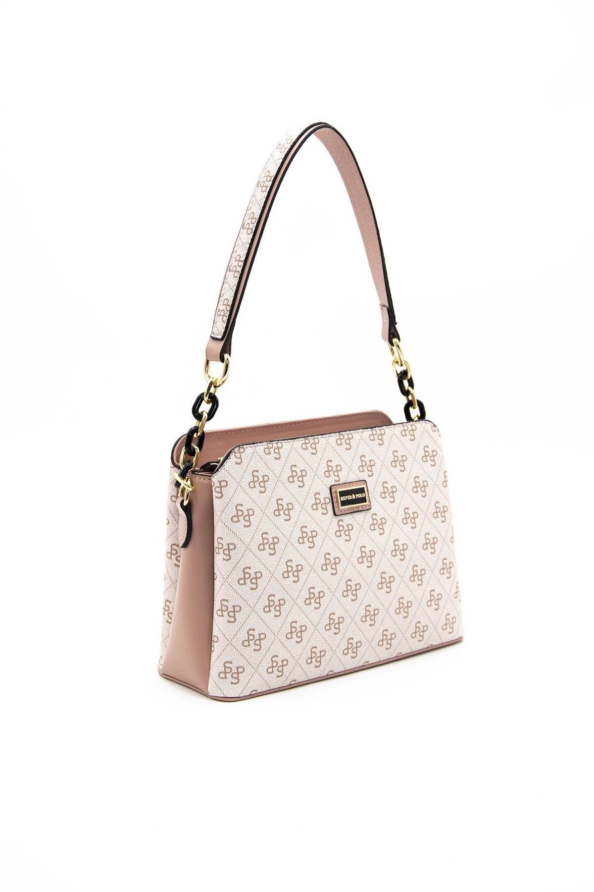 Silver & Polo Pembe - Somon SP937 Kadın Omuz Çantası