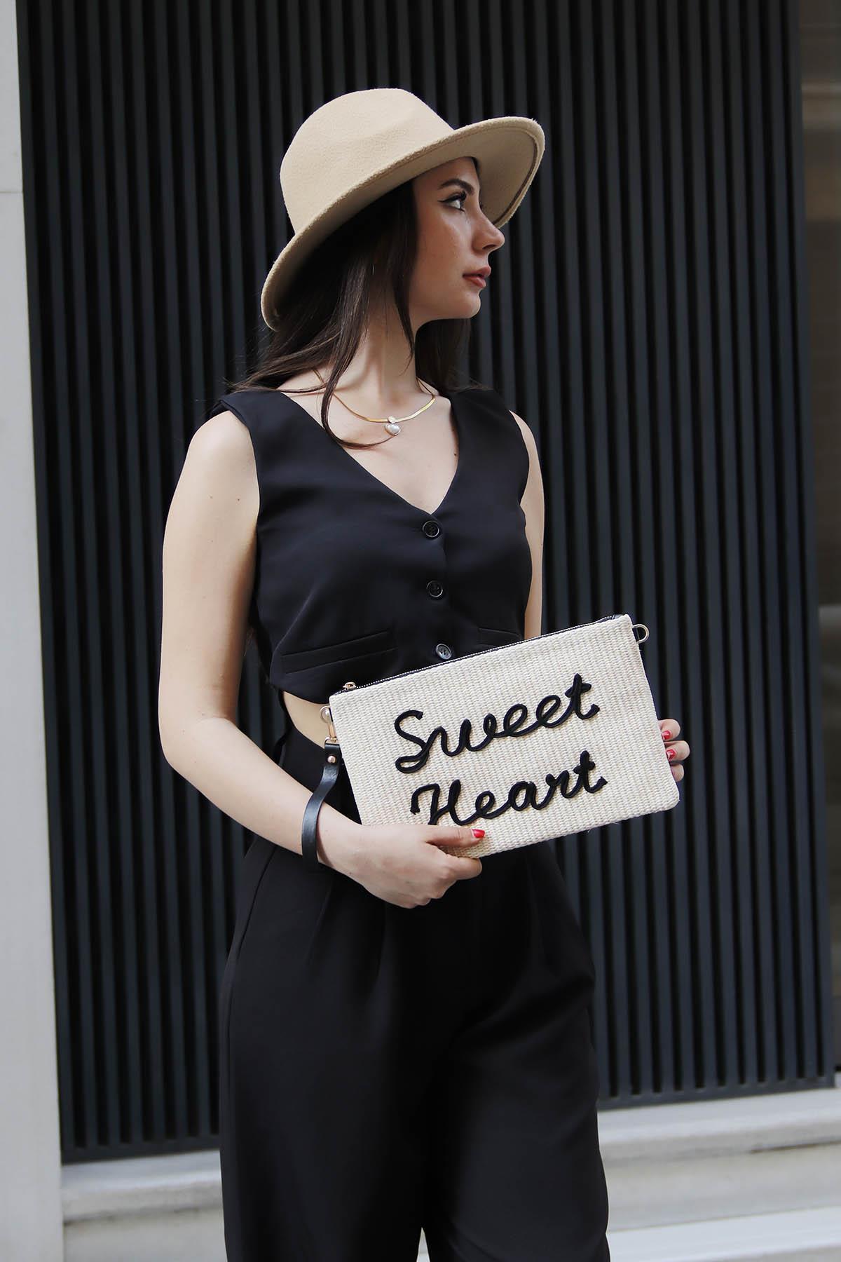 Silver & Polo Bej - Siyah SP1034 Kadın Portföy & Clutch